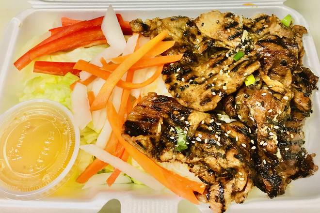 29. Côtelettes de porc grillées / Grilled pork chop / 烧猪扒饭